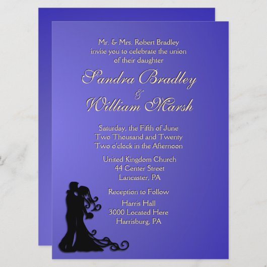 ロータス花嫁 招待状 (正面/裏面)