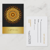 ロータス金ゴールドサロンとスパギフト券 割引カード (正面/裏面)