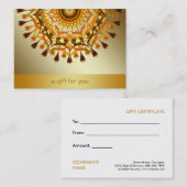 ロータス金ゴールドサロンとスパギフト券 割引カード (正面/裏面)