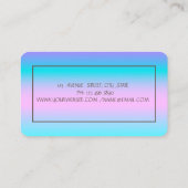 ロータス金ゴールドストライプヨガホログラフィグラデーションック 名刺 (裏面)