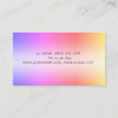 ロータス金ゴールドフラワーストライプヨガインストラクター 名刺 (裏面)