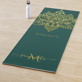 ロータス金ゴールドマンダラモノグラムエメエレガントラルド ヨガマット