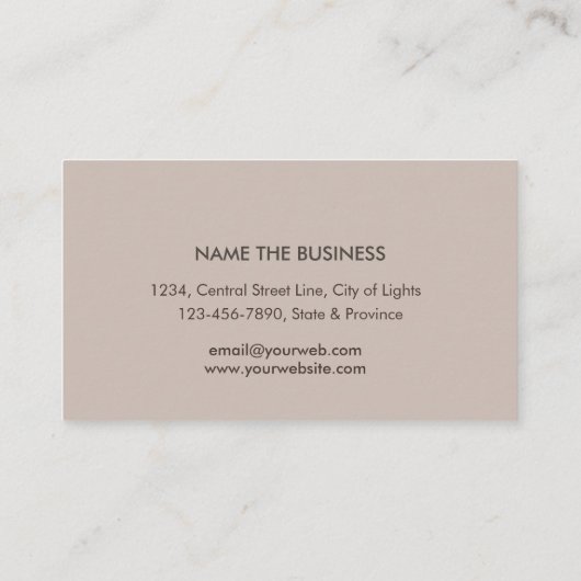 ロータス金ゴールドヨガインストラクター瞑想禅木材 名刺 (裏面)