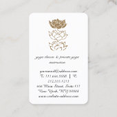 ロータス金ゴールドヨガマインドフルネスグリッター 名刺 (裏面)