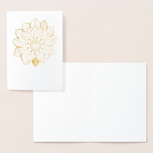 ロータス金箔あいさつ空白のきカード 箔カード (ディスプレー)