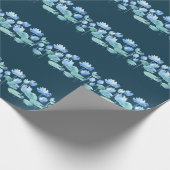ロータス開花シンプル:水の色エレガンス ラッピングペーパー (角)