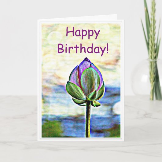 ロータス開花 カード (正面)