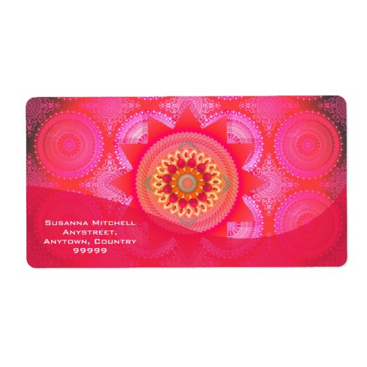 ロータス開花PInkマンダラ ラベル (正面)