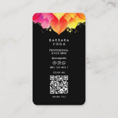 ロータス鮮やかマカラフルダラセラピストヨガ 名刺 (裏面)