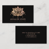 ロータス – バラクォーツと金ゴールド飾 名刺 (正面/裏面)