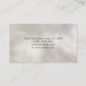 ロータス – バラ水晶と金ゴールドオンパール 名刺 (裏面)