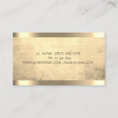 ロータス フラワー ゴールド ホログラフィック インク 名刺 (裏面)