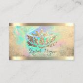 ロータス フラワー ゴールド ホログラフィック インク 名刺 (正面)