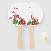 ロータス、新郎新婦写真 ハンドファン (正面&裏面)