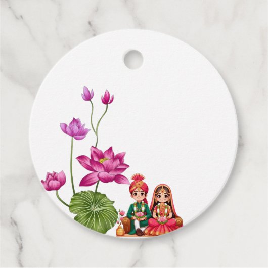 ロータス、新郎新婦写真 フェイバータグ (正面)