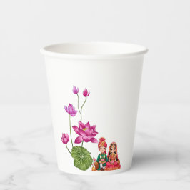 ロータス、新郎新婦写真 紙コップ