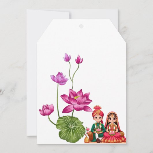 ロータス、新郎新婦 サンキューカード (正面)