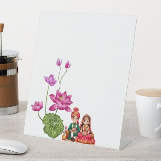 ロータス、新郎新婦 台座サイン (インサイチュ)