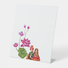 ロータス、新郎新婦 台座サイン