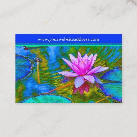 ロータス《植物》スイレンヨガスタジオスパ美しいサロン 名刺 (正面)