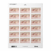 ロータス、紙吹雪、ブラシストローク、グリッター《写真》ぼけ味 ラベル (フルシート)