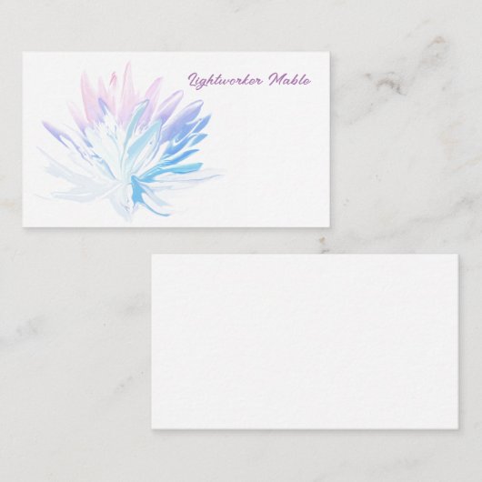 ロータス,霊気,スピリチュアル,水彩名刺 名刺 (正面/裏面)