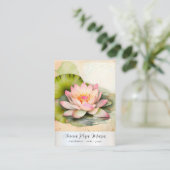 *~* ロータス PHOTO 自然の花 QR AP67 アート 名刺 (スタンド正面)
