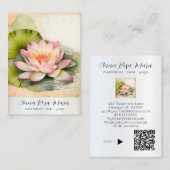 *~* ロータス PHOTO 自然の花 QR AP67 アート 名刺 (正面/裏面)