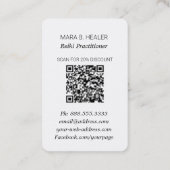 *~*ロータスQRバラハートニルヴァーマッサージ霊気ヨガ 名刺 (裏面)