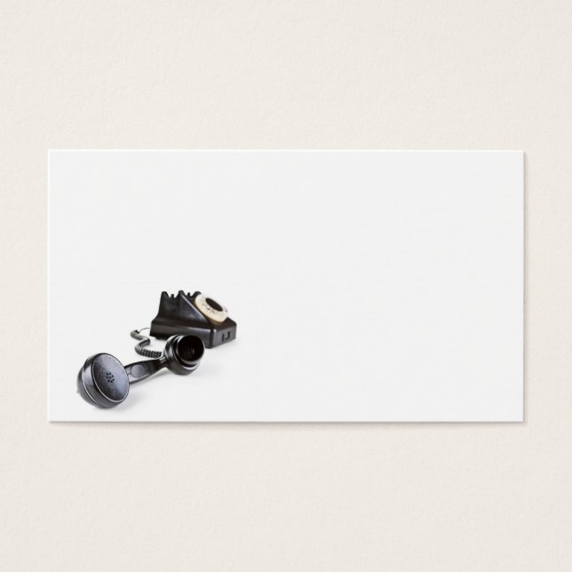 ロータリダイヤル付き旧黒電話 (正面)