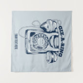 ロータリダイヤル電話（青） タペストリー (正面(横))