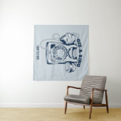 ロータリダイヤル電話（青） タペストリー (インサイチュ(横))