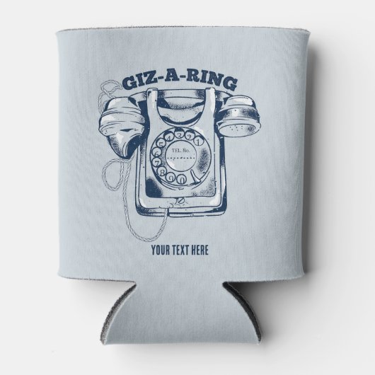 ロータリダイヤル電話（青） 缶クーラー (正面)