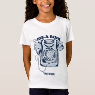ロータリダイヤル電話(青) Tシャツ