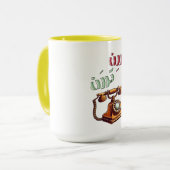 ロータリーアラビおもしろいアレトロ電話着信音 マグカップ (正面左)