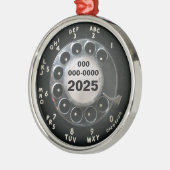 ロータリー電話ダイヤルオーナメント メタルオーナメント (左)