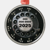 ロータリー電話ダイヤルオーナメント メタルオーナメント (正面)