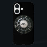 ロータリー電話ダイヤル iPhone 16ケース<br><div class="desc">ブラックロータリー電話ダイヤルの写真。Copyright 2014 by Margaret E. Cmelik.</div>