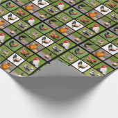 ローターと鶏のモザイクベビーボディスーツ ラッピングペーパー (角)