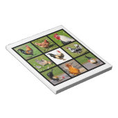 ローターと鶏のモザイク写真 ノートパッド (アングル)