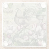 ローターガーデンフラワーバタフライアート ガラスコースター (裏面)