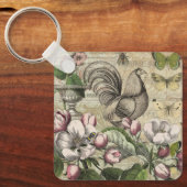 ローターガーデンフラワーバタフライアート キーホルダー (正面)