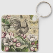 ローターガーデンフラワーバタフライアート キーホルダー (裏面)