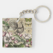 ローターガーデンフラワーバタフライアート キーホルダー (裏面)