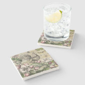 ローターガーデンフラワーバタフライアート ストーンコースター (横)