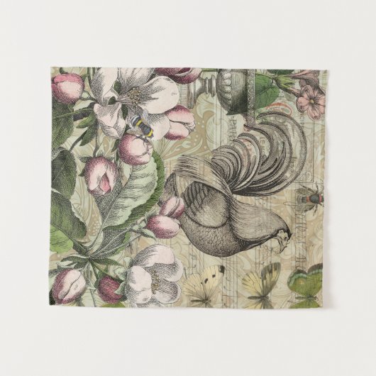 ローターガーデンフラワーバタフライアート タペストリー (正面(横))