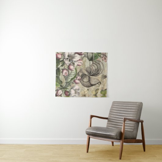 ローターガーデンフラワーバタフライアート タペストリー (インサイチュ(横))