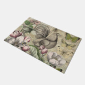 ローターガーデンフラワーバタフライアート ドアマット (アングル)