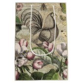 ローターガーデンフラワーバタフライアート ミディアムペーパーバッグ (裏面)