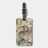 ローターガーデンフラワーバタフライアート ラゲッジタグ (正面縦)